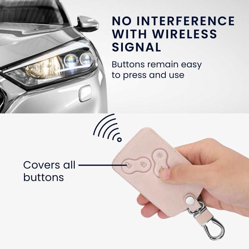 kwmobile Car Key Card Cover compatible with Renault 4-Button Car Key Card (Keyless Go Only)