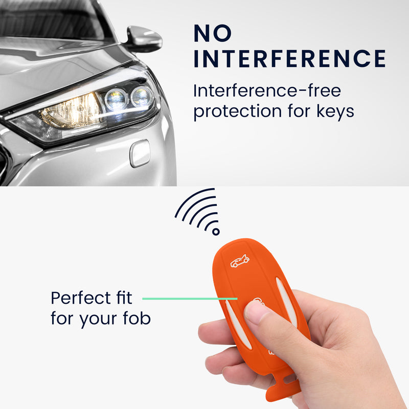 kwmobile Car Key Cover Compatible with Tesla Model X Car Key