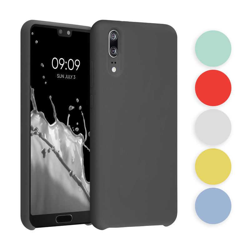 kwmobile Hülle kompatibel mit Huawei P20 Hülle - Silikon Handy Case - Handyhülle weiche Oberfläche - kabelloses Laden - Helle Iris Helle Iris  