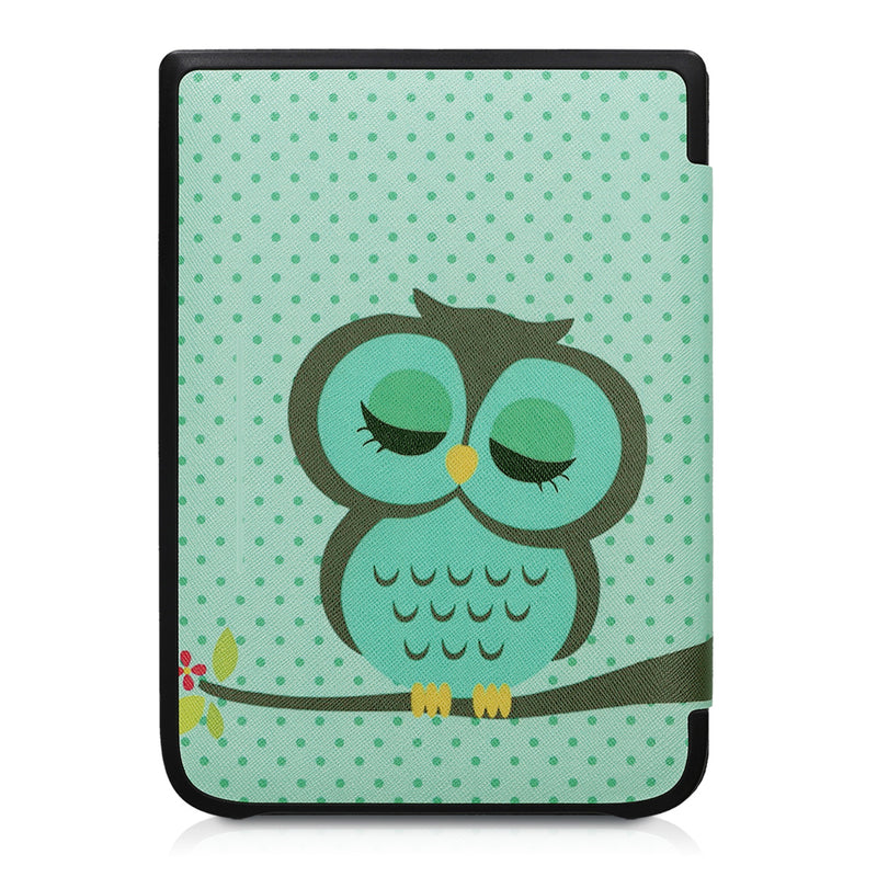 kwmobile Protective Case for Pocketbook InkPad 3 / 3 Pro / Color / Vivlio InkPad 3 Case - eReader Flip Case with Auto Sleep Function - Travel Vintage
