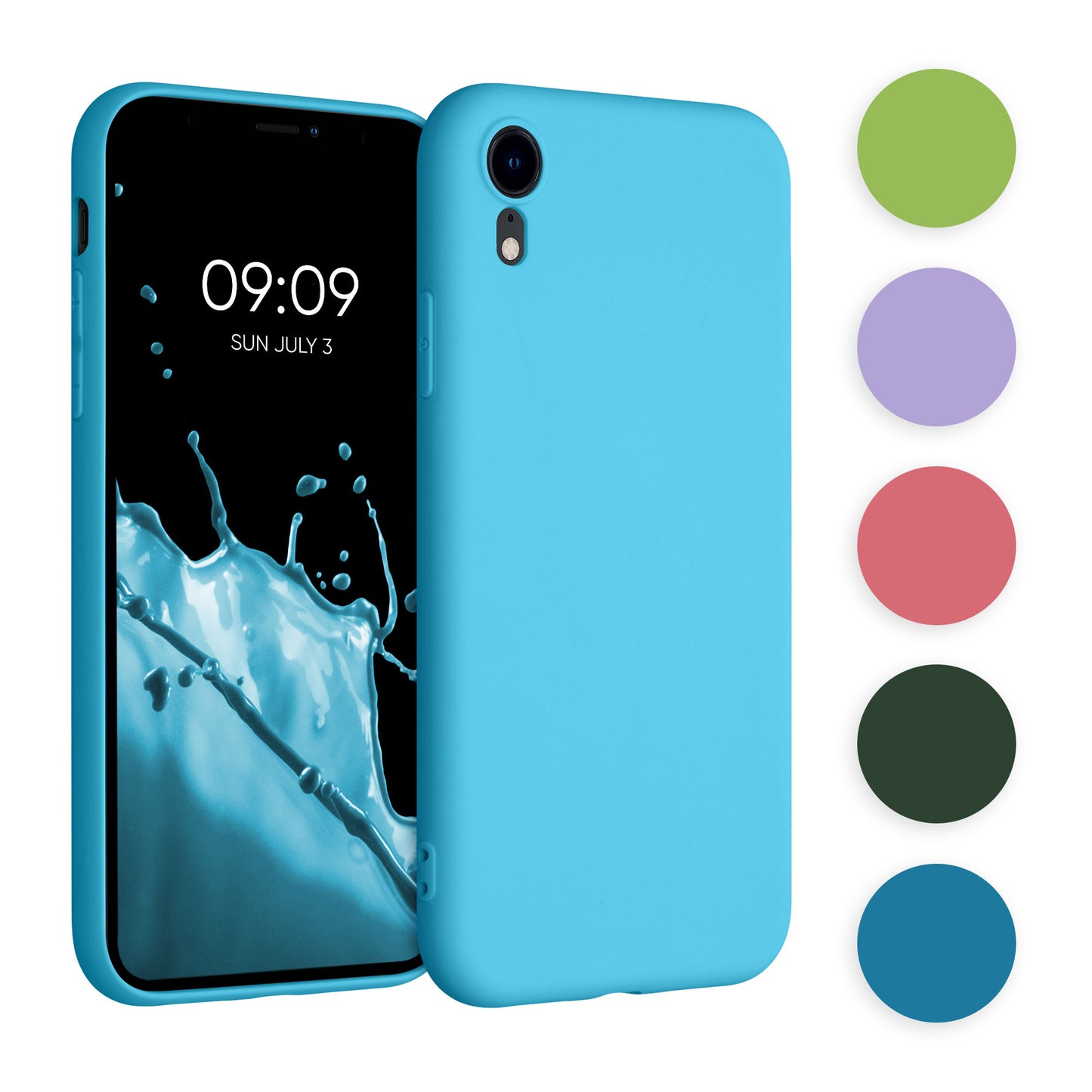 kwmobile Hülle kompatibel mit Apple iPhone XR Hülle - weiches TPU Silikon Case - Cover geeignet für kabelloses Laden - Dunkelgrün matt Dunkelgrün matt  