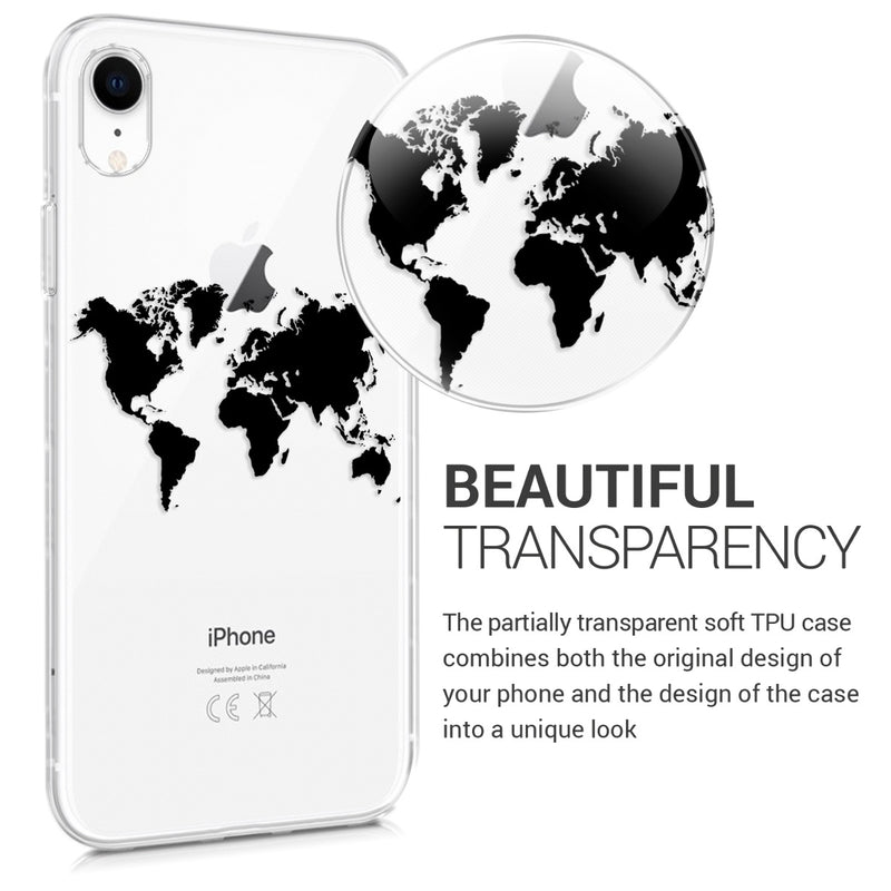 kwmobile Case compatible with Apple iPhone XR - Silicone transparent cover