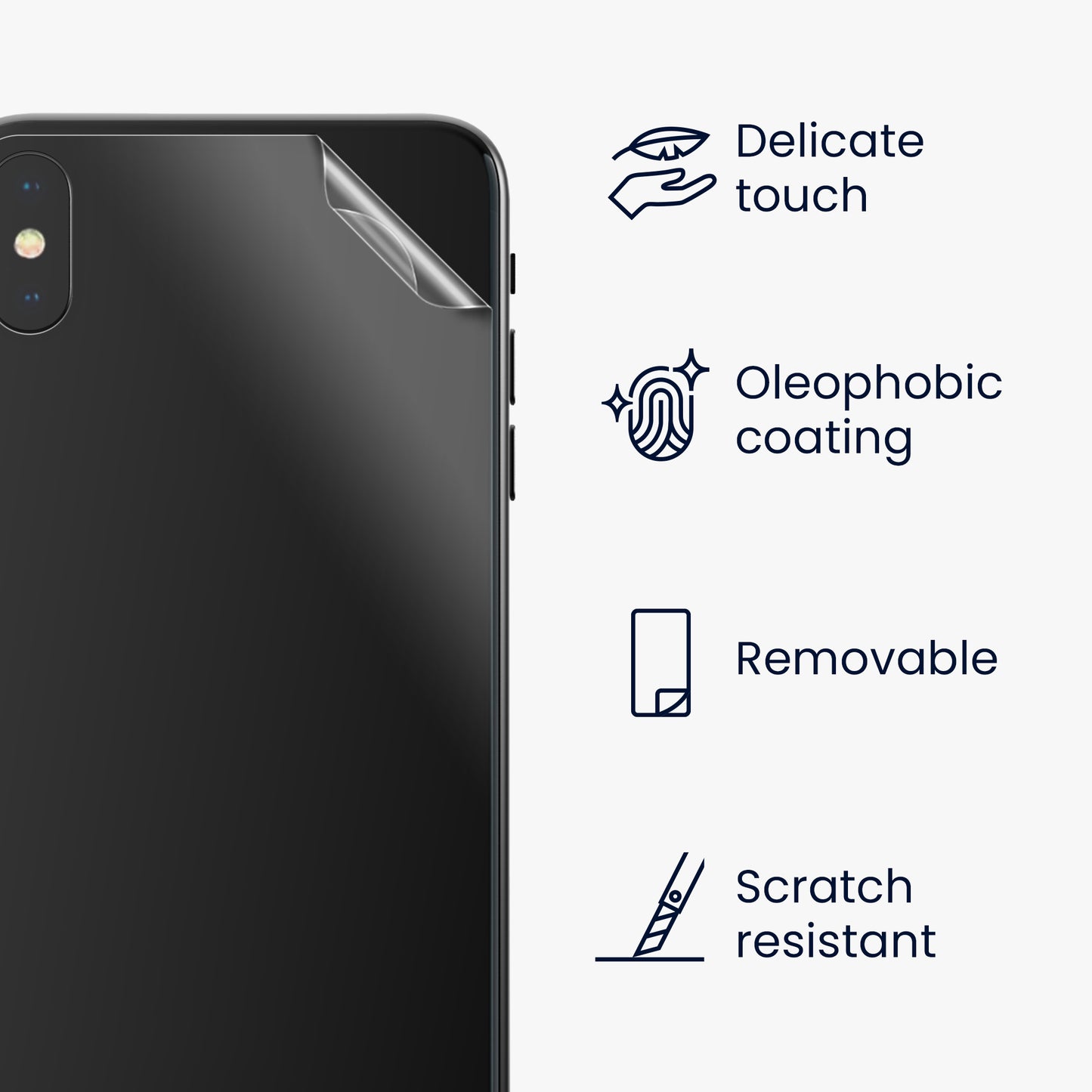 Back Protector Film compatible with Apple iPhone XS Max