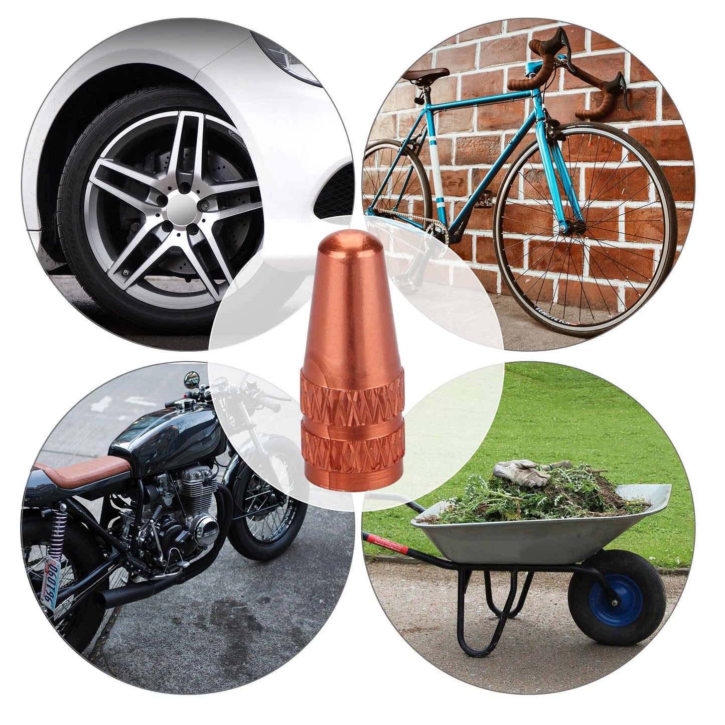 kwmobile Bicycle Valve Caps Cover Bicycle Valve Presta Valve Caps Mountain Bike Wheel Valve Covers