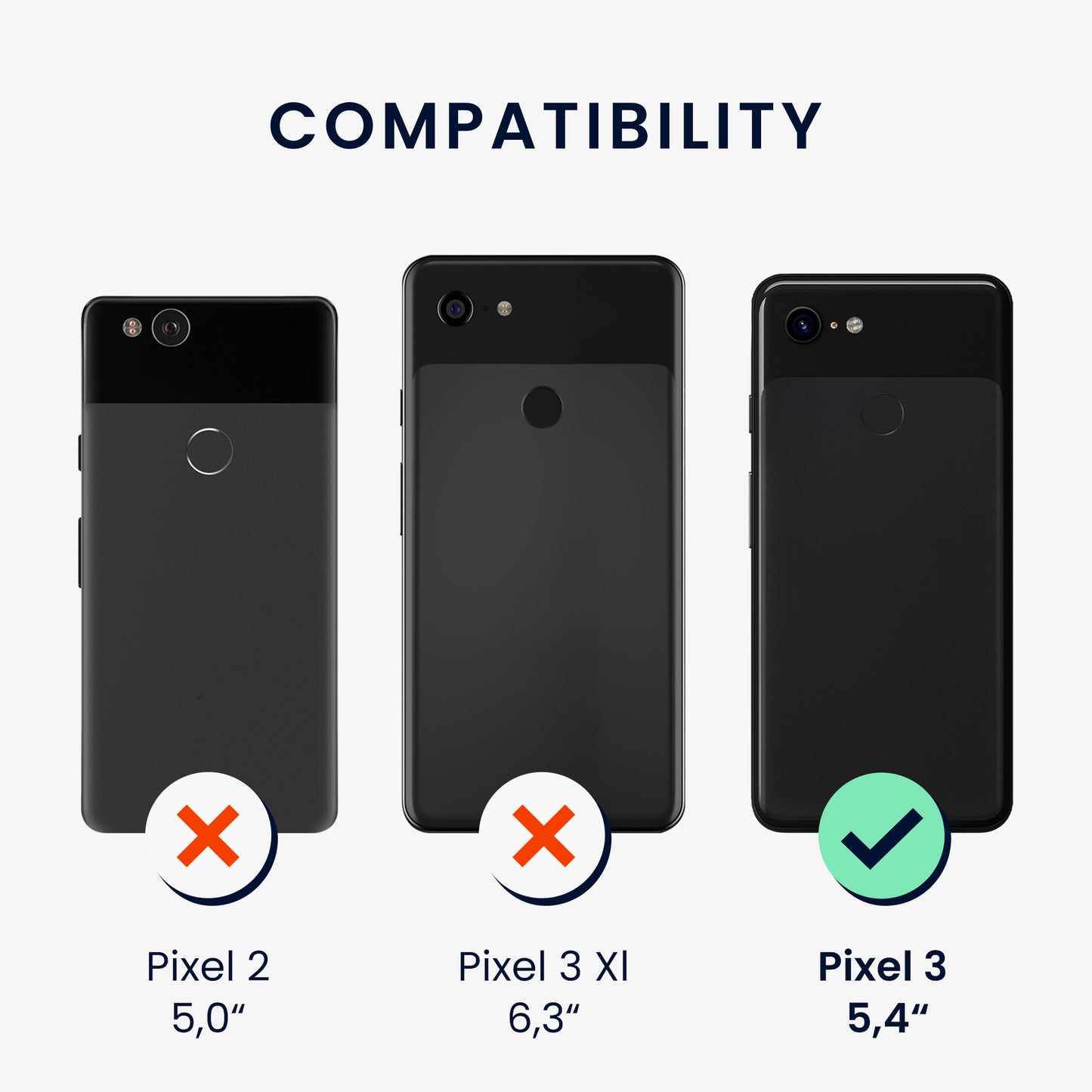 kwmobile Phone Case for Google Pixel 3 Protective Cover