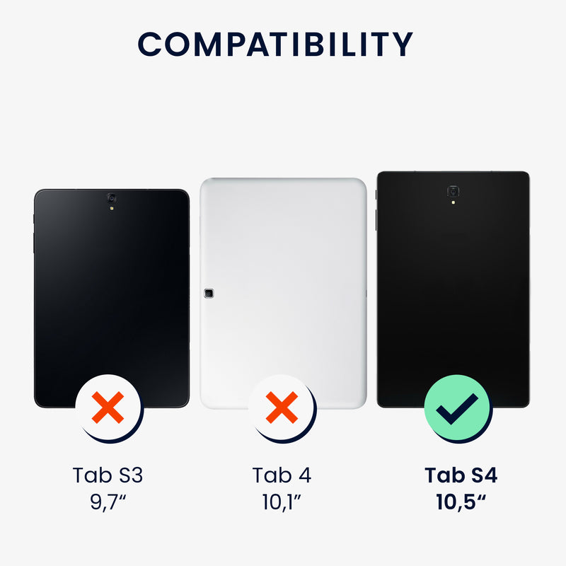 kwmobile Case Compatible with Samsung Galaxy Tab S4 10.5 Case - Tablet Cover