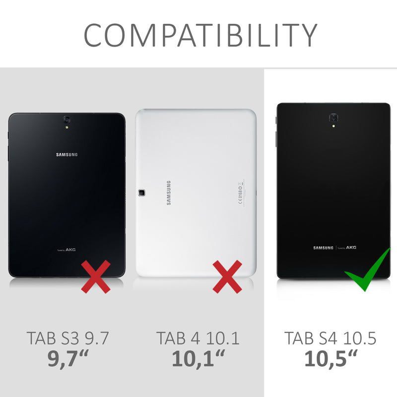kwmobile Protective Case compatible with Samsung Galaxy Tab S4 10.5 - Silicone Case - Tablet Cover Case