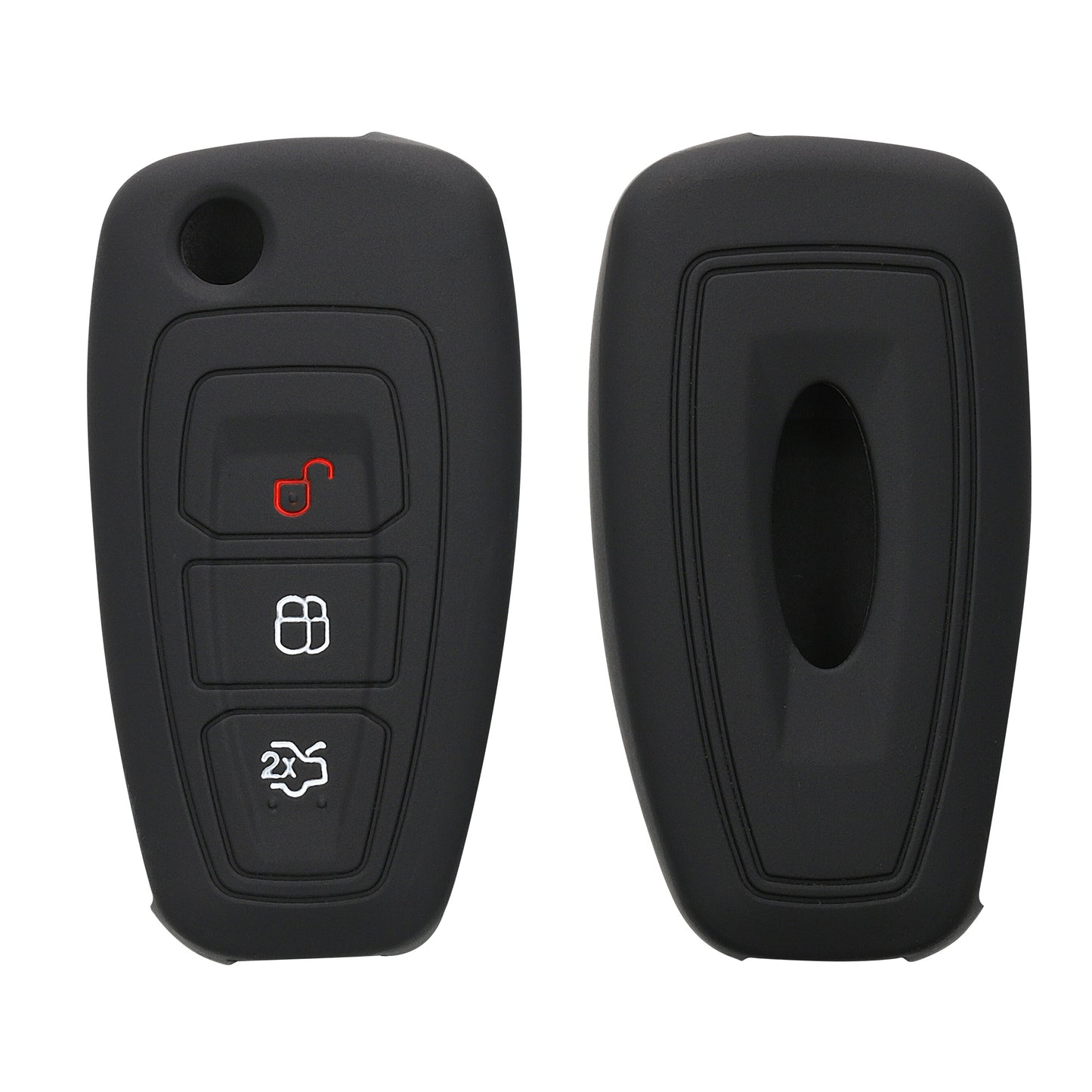 kwmobile Car Key Cover Compatible with Ford 3-Button Folding Car Key