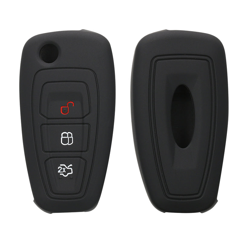 kwmobile Car Key Cover Compatible with Ford 3-Button Folding Car Key