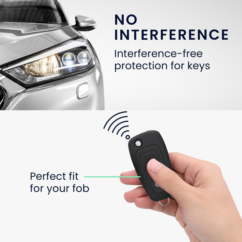 kwmobile Car Key Cover Compatible with Ford 3-Button Folding Car Key