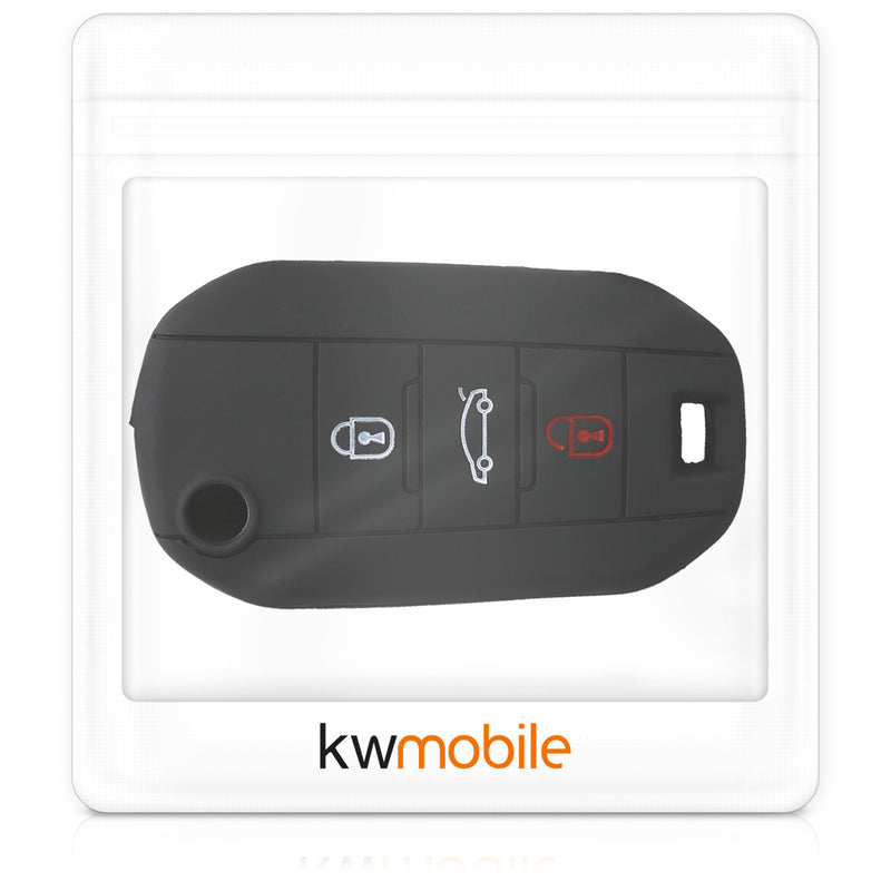 kwmobile Car Key Cover compatible with Peugeot Citroen 3-Button Flip Car Key