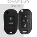 kwmobile Car Key Cover compatible with Peugeot Citroen 3-Button Flip Car Key