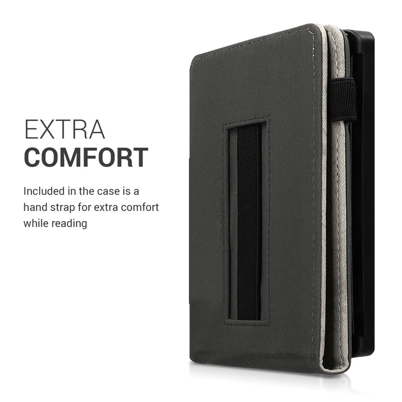 kwmobile Case Compatible with Kobo Aura Edition 2 Cover - Case with Strap and Stand