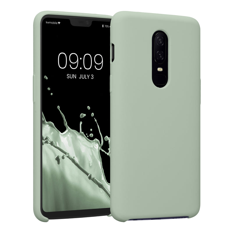 kwmobile Cell Phone Case for OnePlus 6 Case - Silicone - Wireless Charging - Protective Cover
