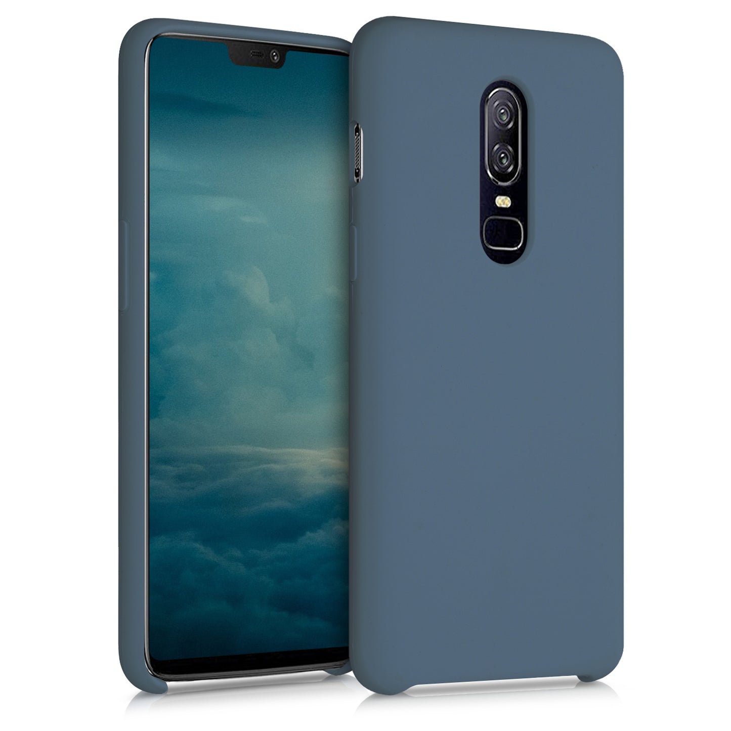 kwmobile Cell Phone Case for OnePlus 6 Case - Silicone - Wireless Charging - Protective Cover
