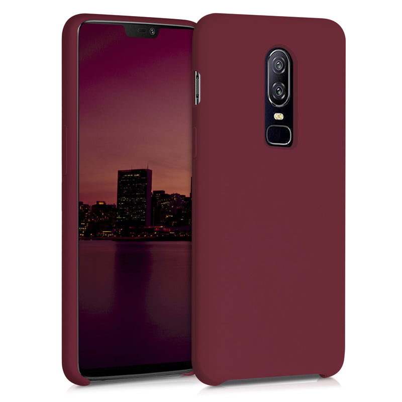 kwmobile Cell Phone Case for OnePlus 6 Case - Silicone - Wireless Charging - Protective Cover