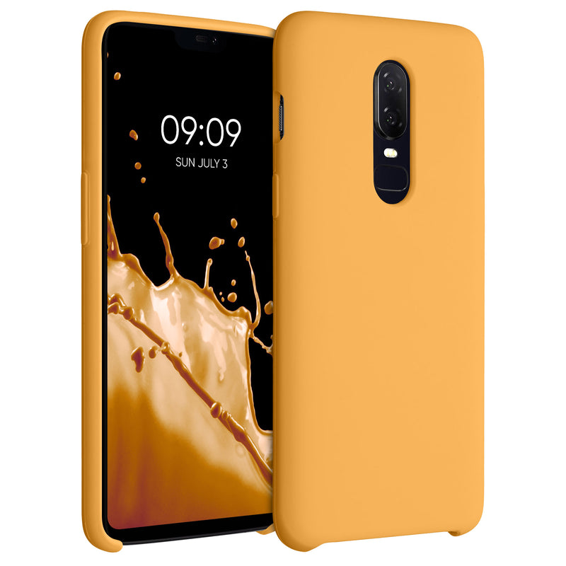 kwmobile Cell Phone Case for OnePlus 6 Case - Silicone - Wireless Charging - Protective Cover