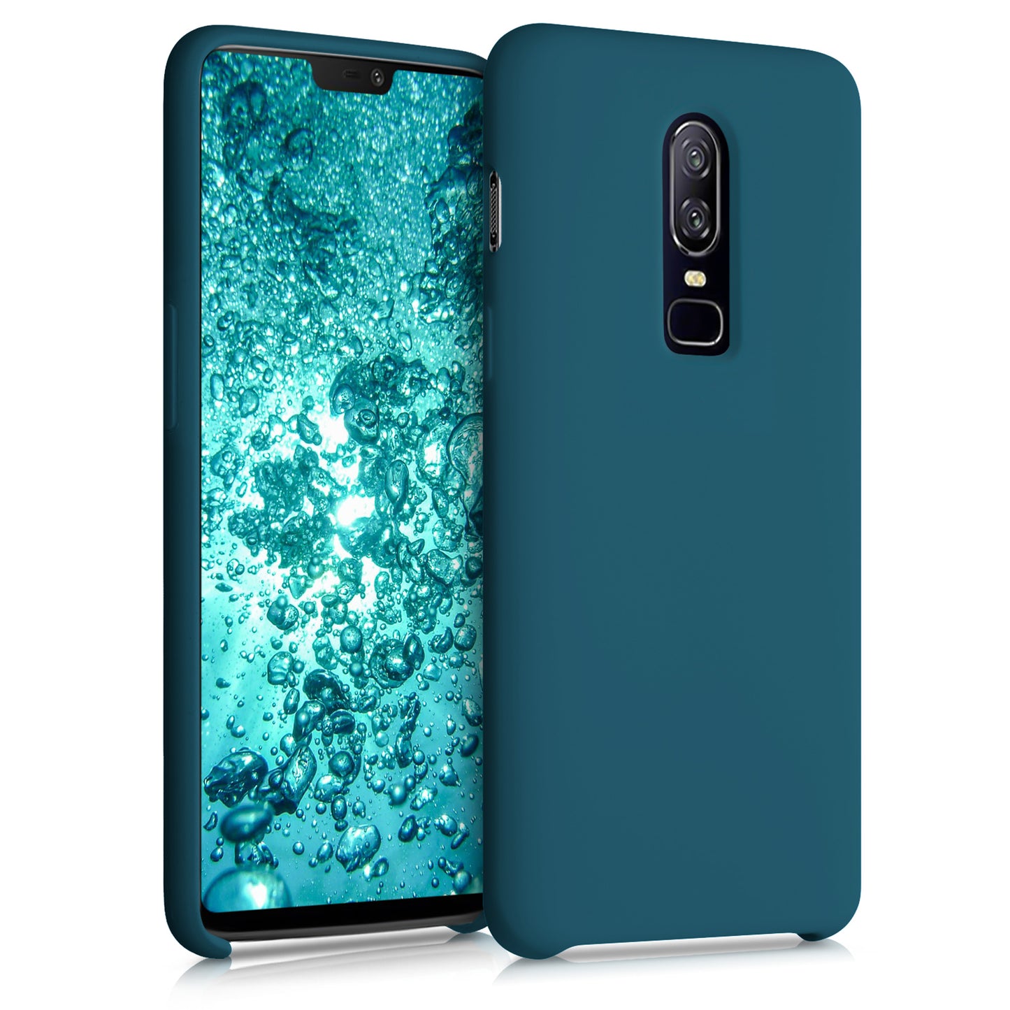kwmobile Cell Phone Case for OnePlus 6 Case - Silicone - Wireless Charging - Protective Cover