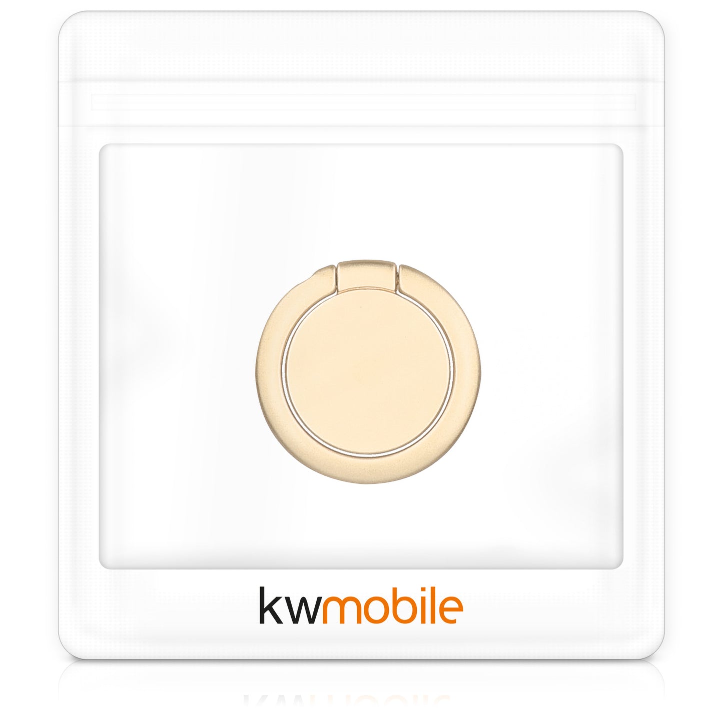 kwmobile Metal Smartphone Ring Finger Holder - 360° Rotating Ring Holder Mobile Phone Finger Holder with Stand Function - Phone Ring Holder