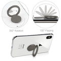 kwmobile Metal Smartphone Ring Finger Holder - 360° Rotating Ring Holder Mobile Phone Finger Holder with Stand Function - Phone Ring Holder