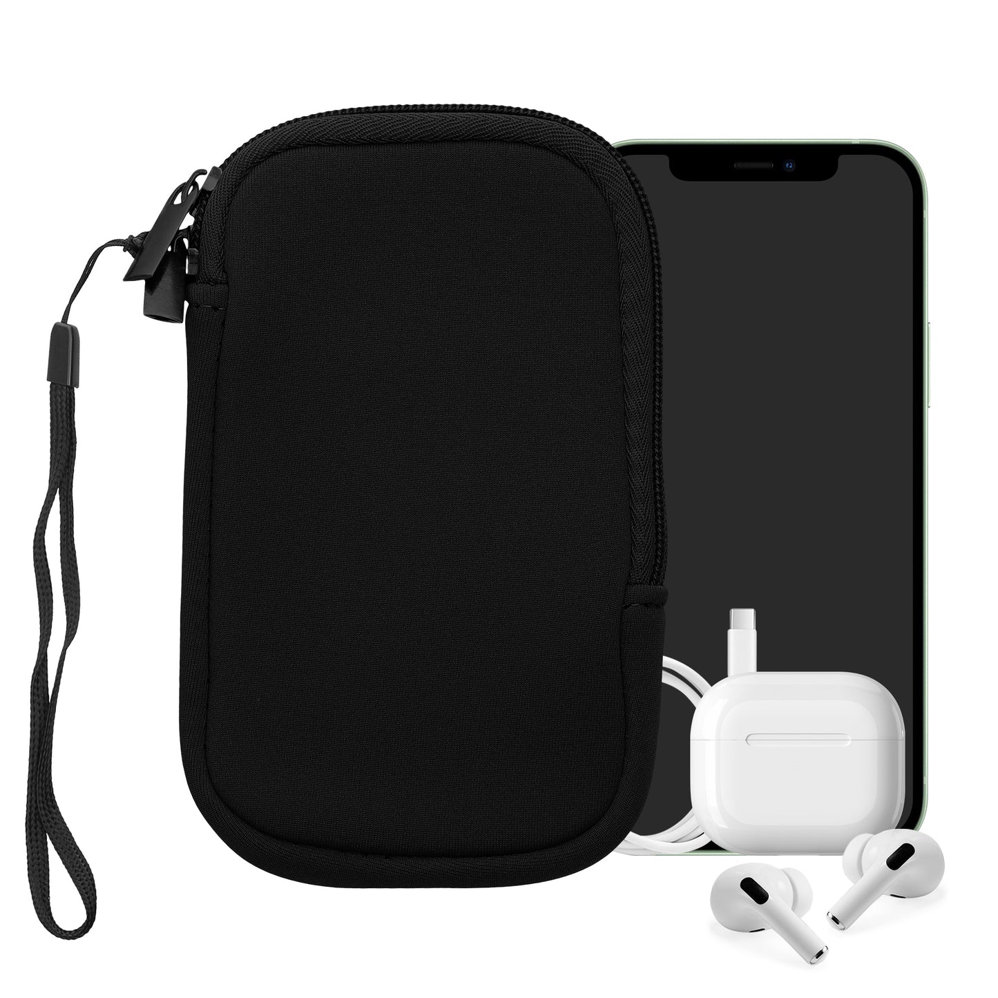 kwmobile Phone Pouch for Smartphones - 4.5" - Phone Bag 14.4 x 8.3 cm Inner Dimensions