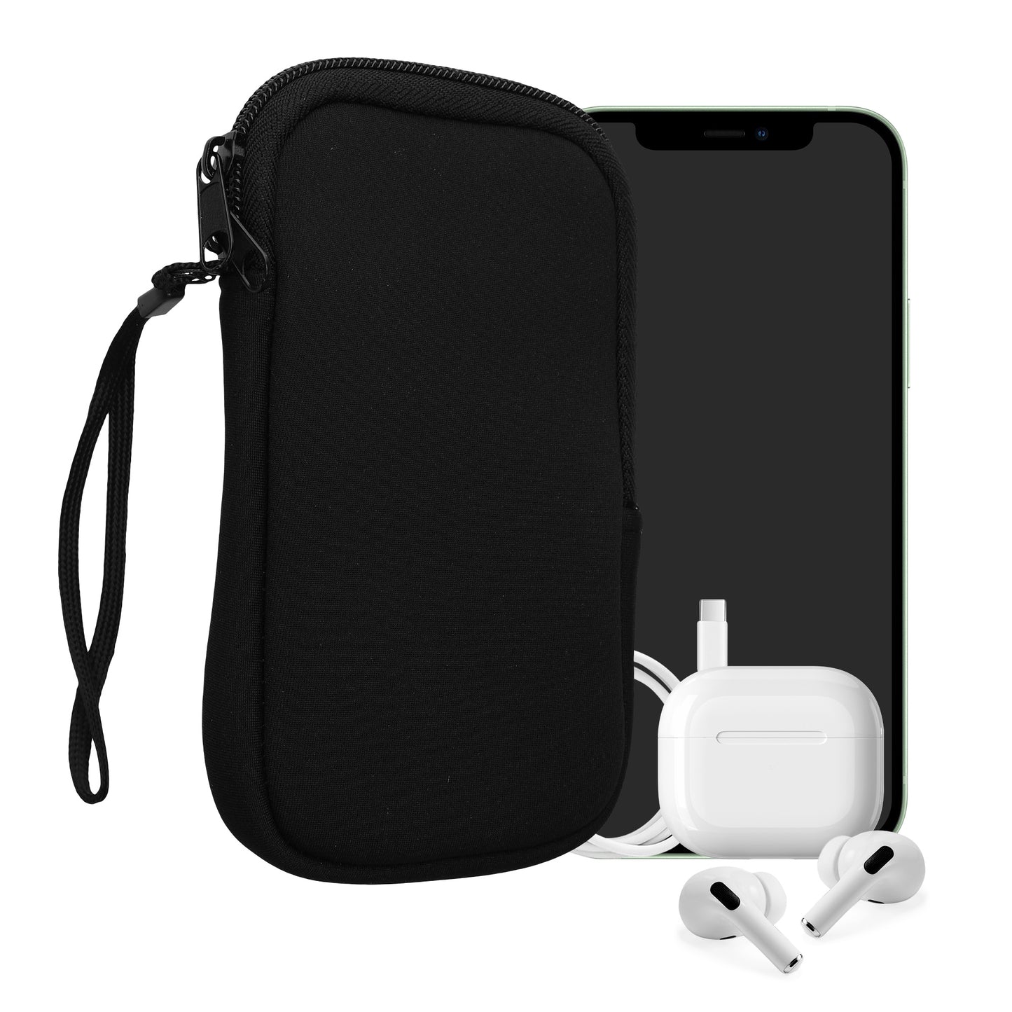 kwmobile Phone Pouch for Smartphones - 4.5" - Phone Bag 14.4 x 8.3 cm Inner Dimensions
