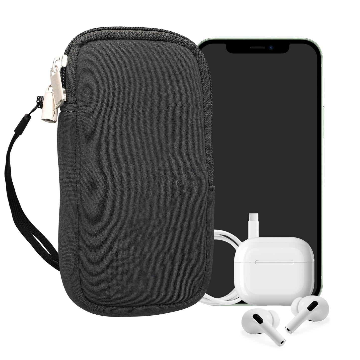 kwmobile Phone Pouch for Smartphones - 4.5" - Phone Bag 14.4 x 8.3 cm Inner Dimensions