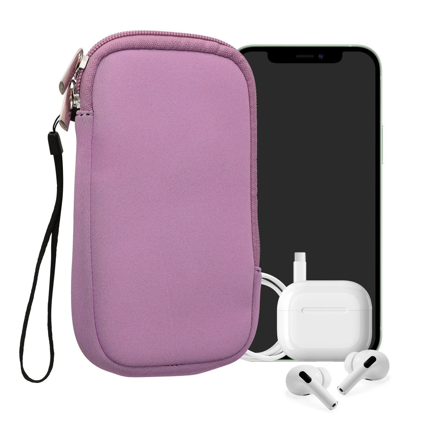 kwmobile Phone Pouch for Smartphones - 4.5" - Phone Bag 14.4 x 8.3 cm Inner Dimensions