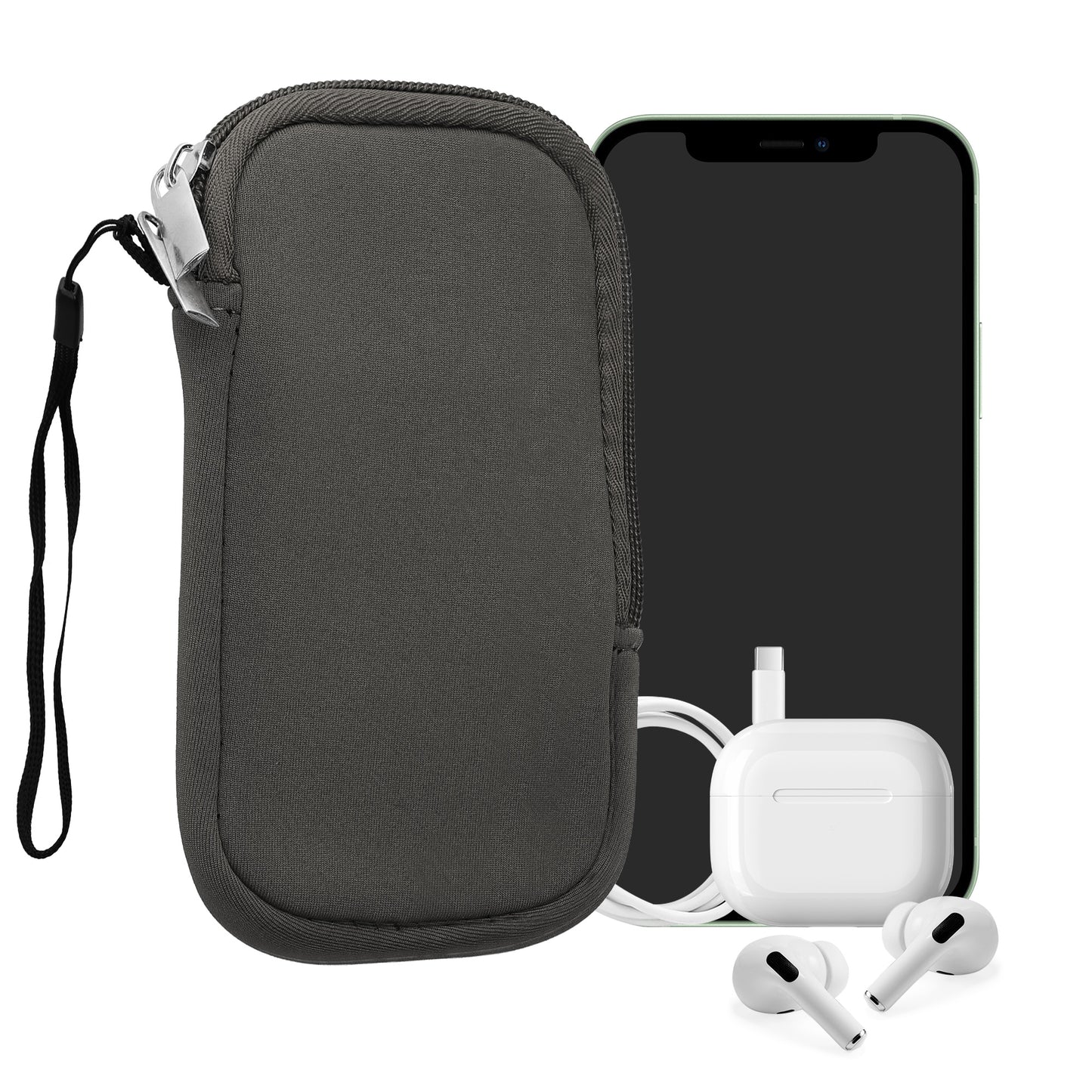 kwmobile Phone Pouch for Smartphones - 4.5" - Phone Bag 14.4 x 8.3 cm Inner Dimensions