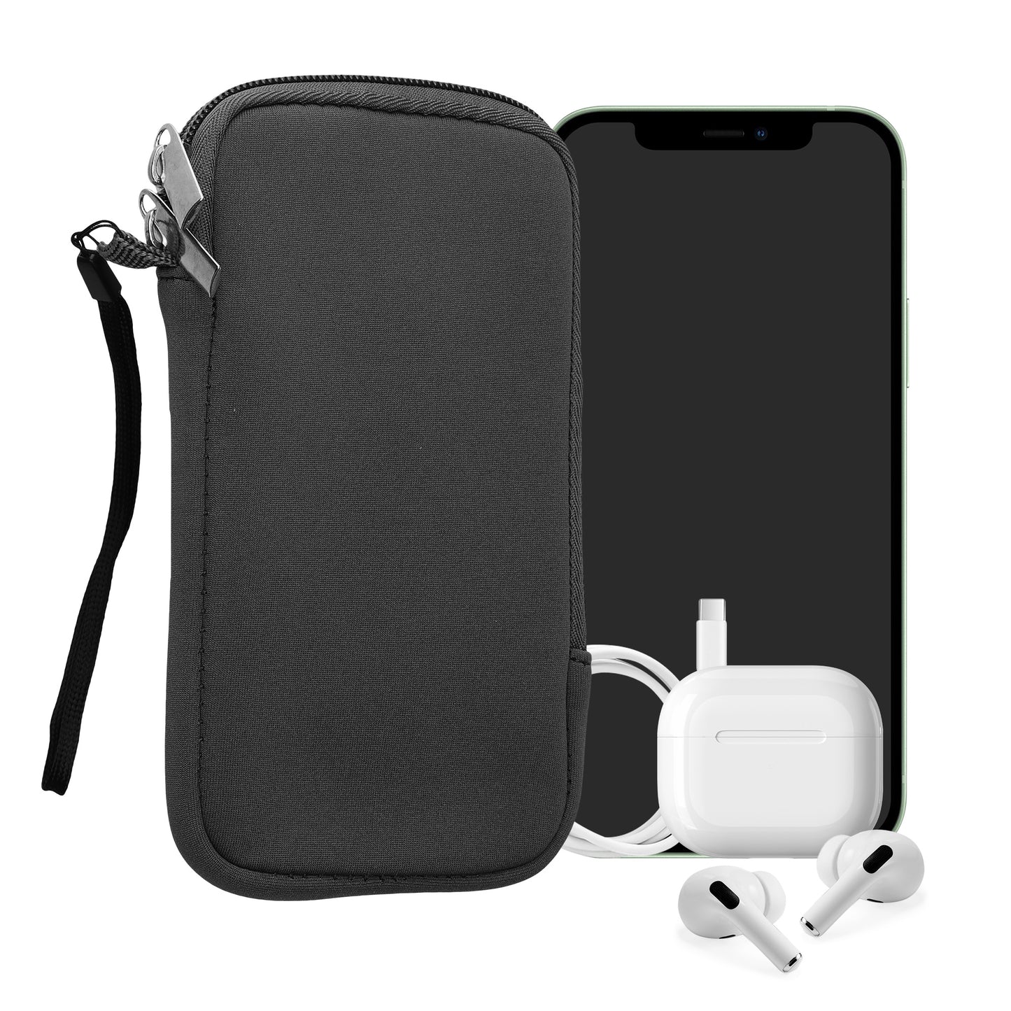 kwmobile Phone Pouch for Smartphones - 4.5" - Phone Bag 14.4 x 8.3 cm Inner Dimensions