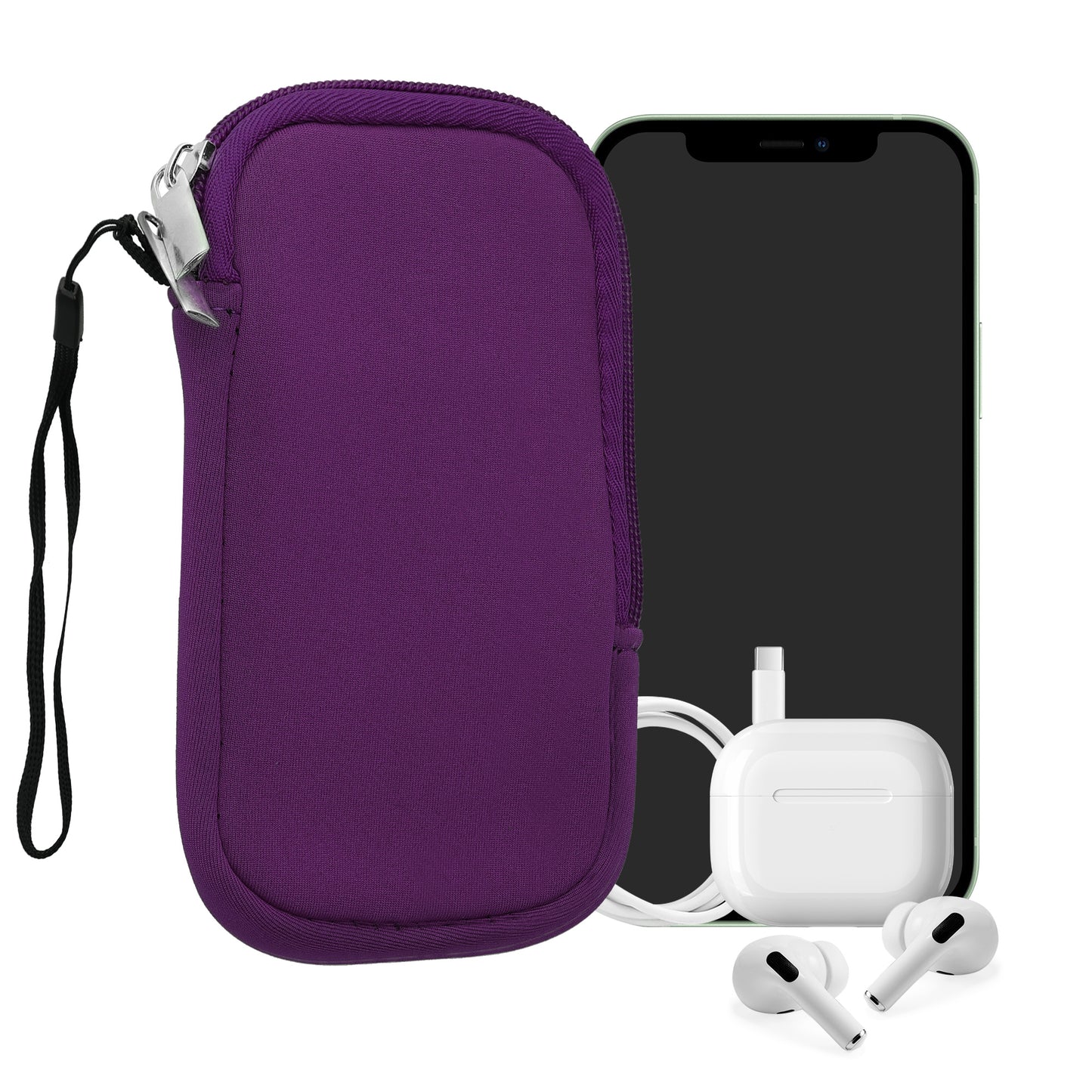 kwmobile Phone Pouch for Smartphones - 4.5" - Phone Bag 14.4 x 8.3 cm Inner Dimensions