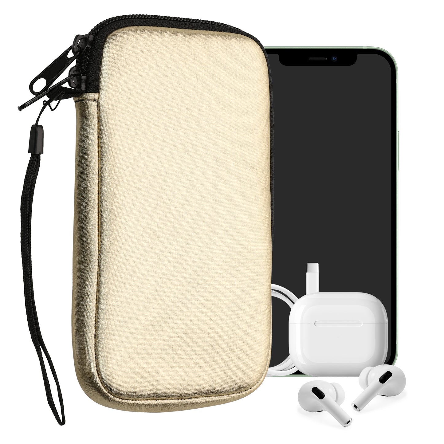 kwmobile Phone Pouch for Smartphones - 4.5" - Phone Bag 14.4 x 8.3 cm Inner Dimensions