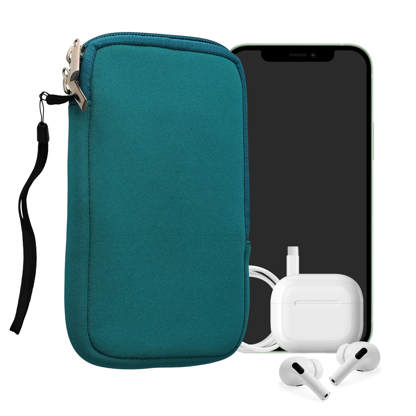 kwmobile Phone Pouch for Smartphones - 4.5" - Phone Bag 14.4 x 8.3 cm Inner Dimensions