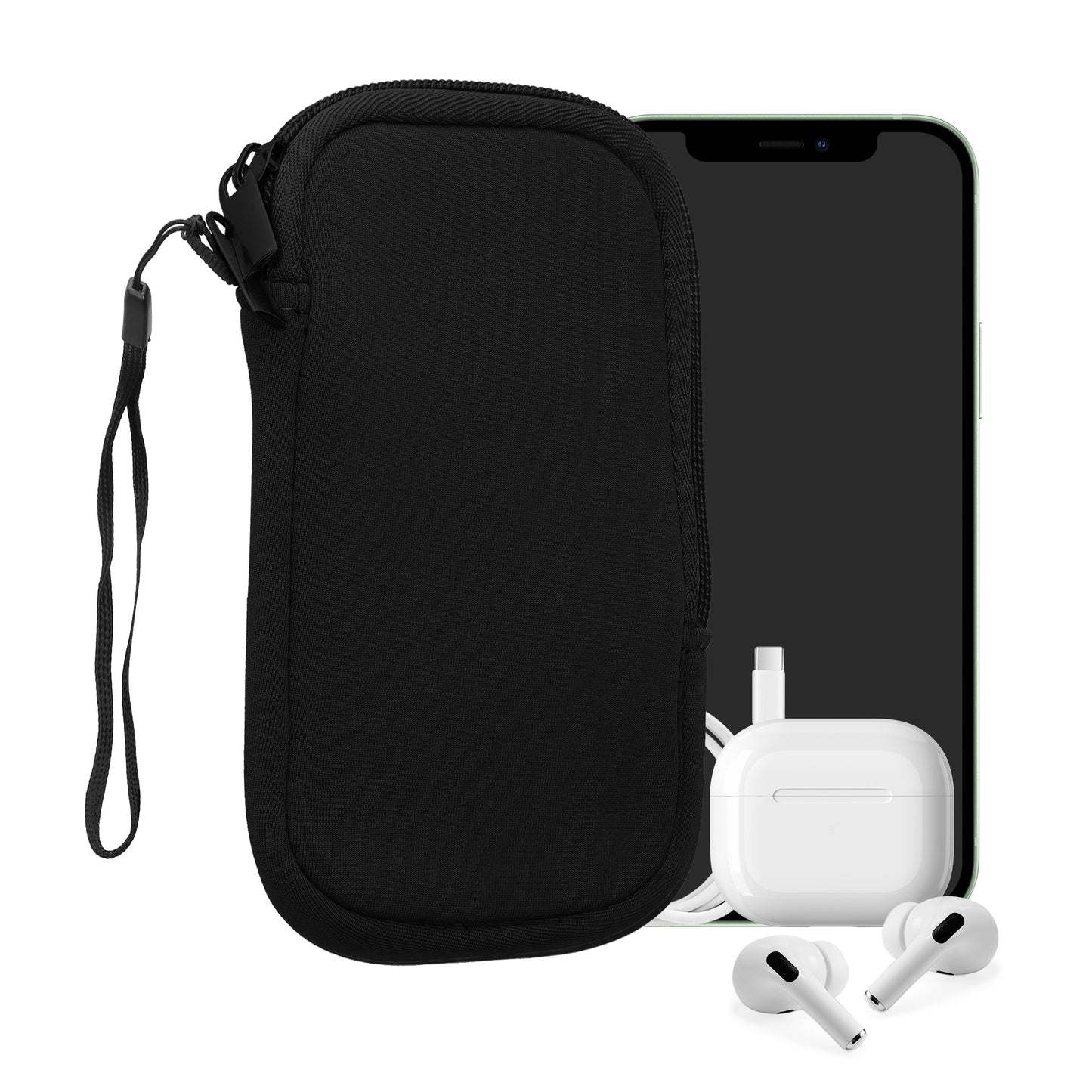 kwmobile Phone Pouch for Smartphones - 4.5" - Phone Bag 14.4 x 8.3 cm Inner Dimensions