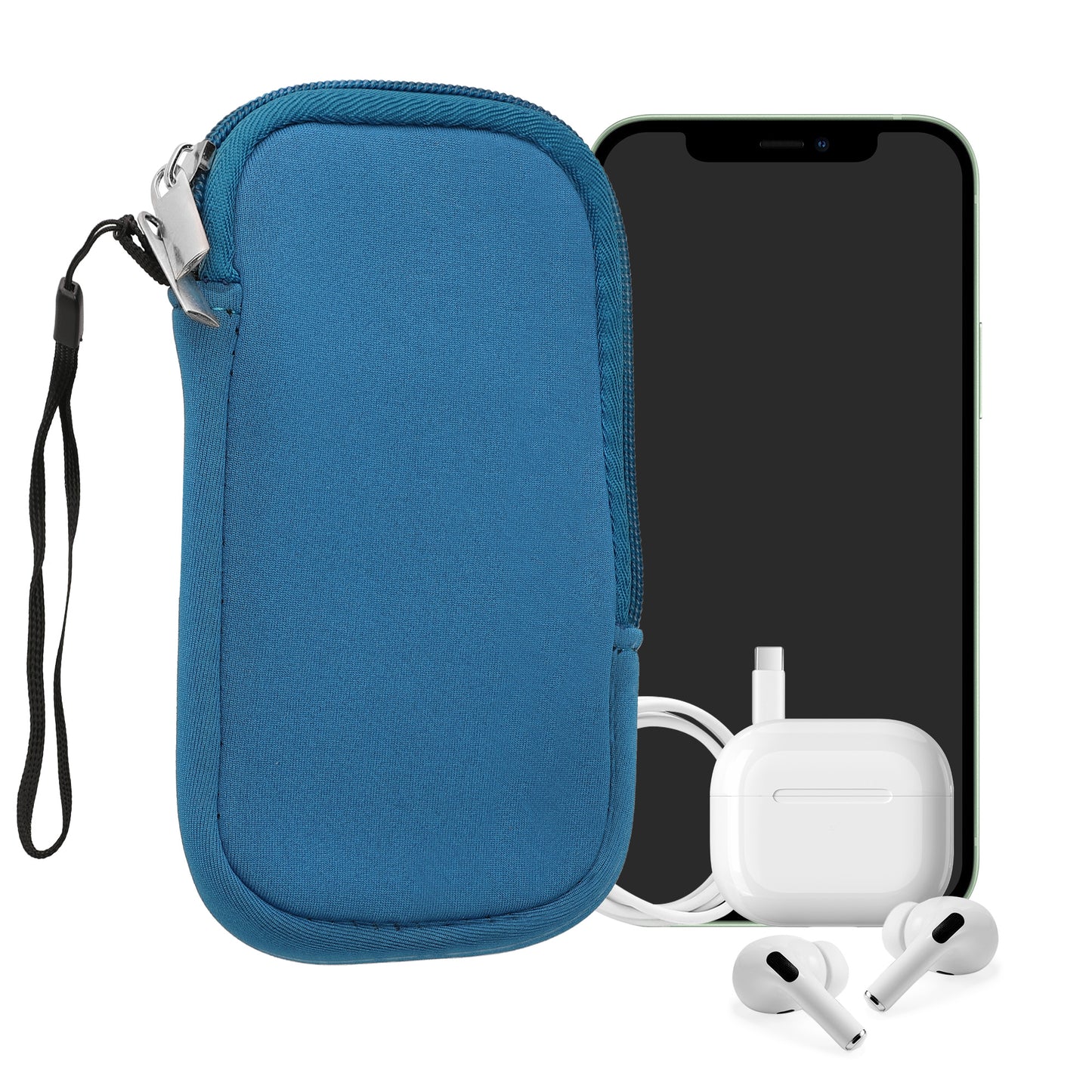 kwmobile Phone Pouch for Smartphones - 4.5" - Phone Bag 14.4 x 8.3 cm Inner Dimensions