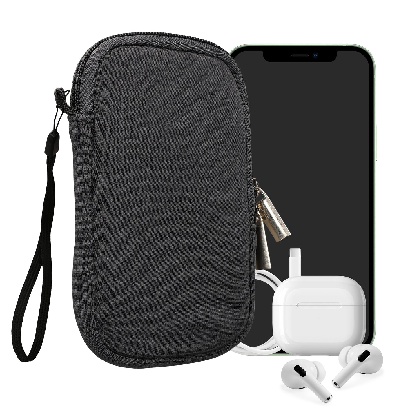 kwmobile Phone Pouch for Smartphones - 4.5" - Phone Bag 14.4 x 8.3 cm Inner Dimensions