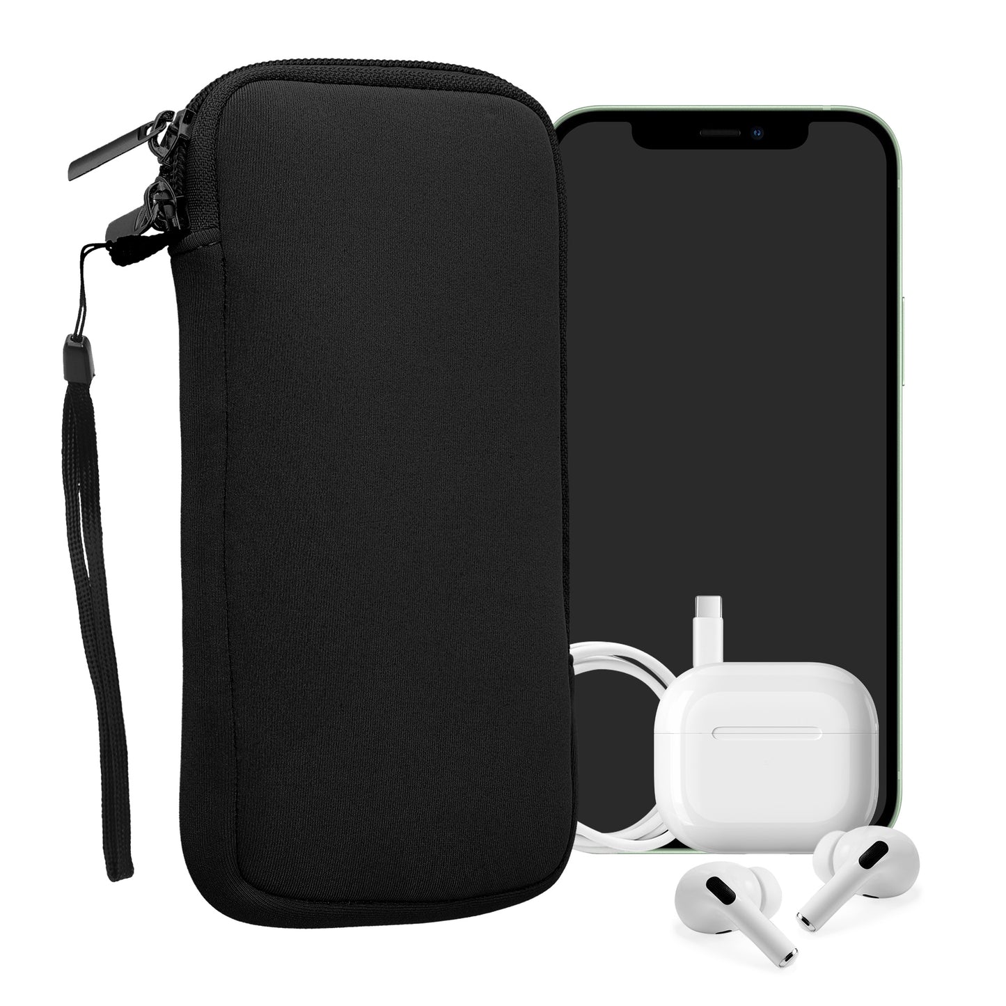 kwmobile Phone Pouch for Smartphones - 4.5" - Phone Bag 14.4 x 8.3 cm Inner Dimensions