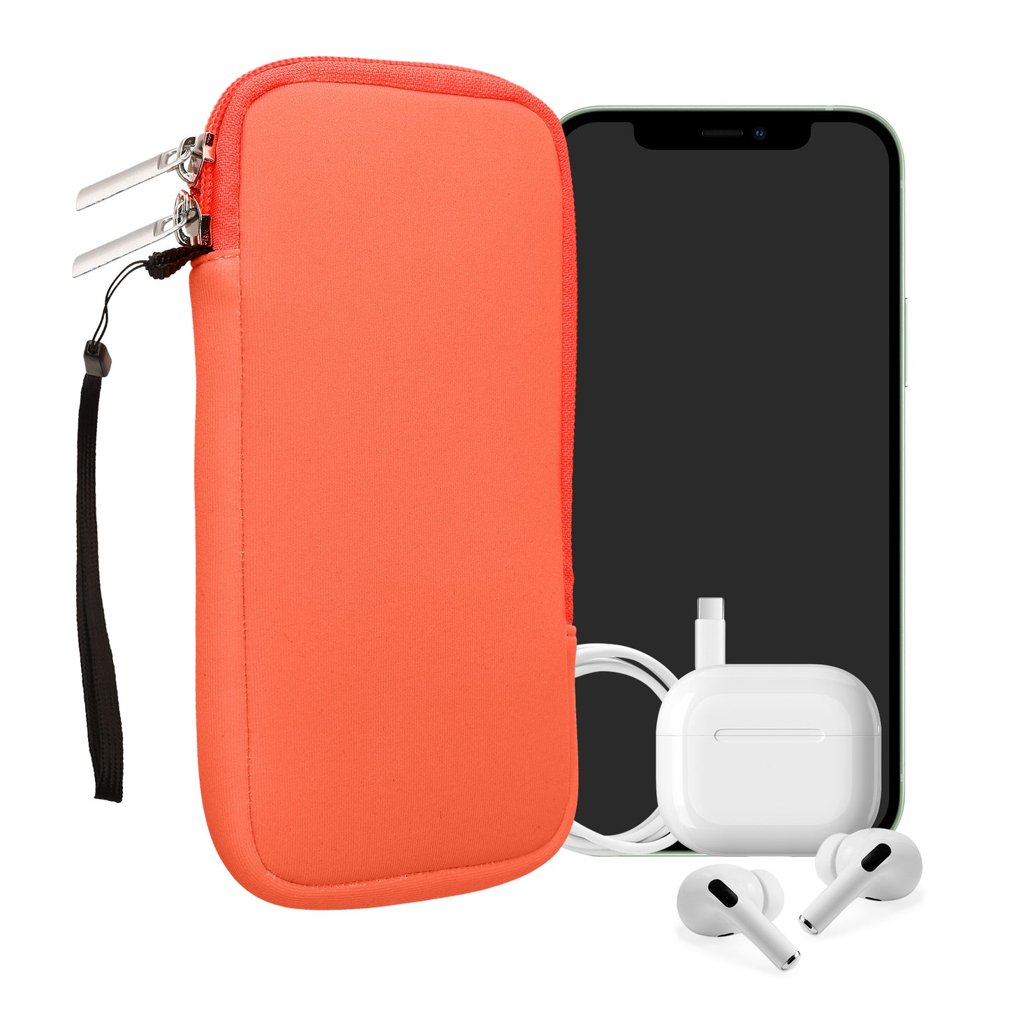 kwmobile Phone Pouch for Smartphones - 4.5" - Phone Bag 14.4 x 8.3 cm Inner Dimensions