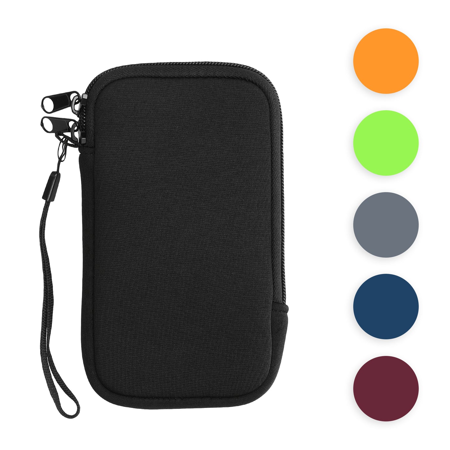 kwmobile Handytasche für faltbare Smartphones XXS - 3 / 3,5" - Neopren Hülle Moosgrün - XS Handy Tasche 10 x 8 x 2 cm Innenmaße - Mini Geldbörse Moosgrün XXS 