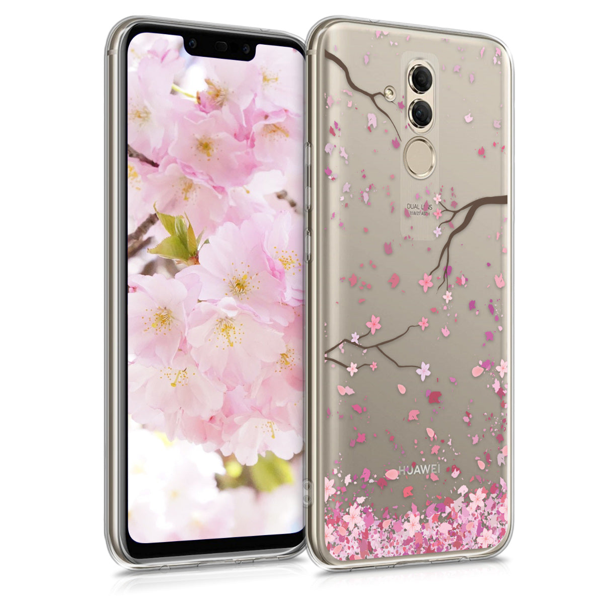 kwmobile Case Compatible with Huawei Mate 20 Lite - Silicone transparent