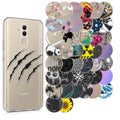 kwmobile Case kompatibel mit Huawei Mate 20 Lite - Hülle Silikon transparent Kirschblütenblätter Rosa Dunkelbraun Transparent Rosa  [dsg32]