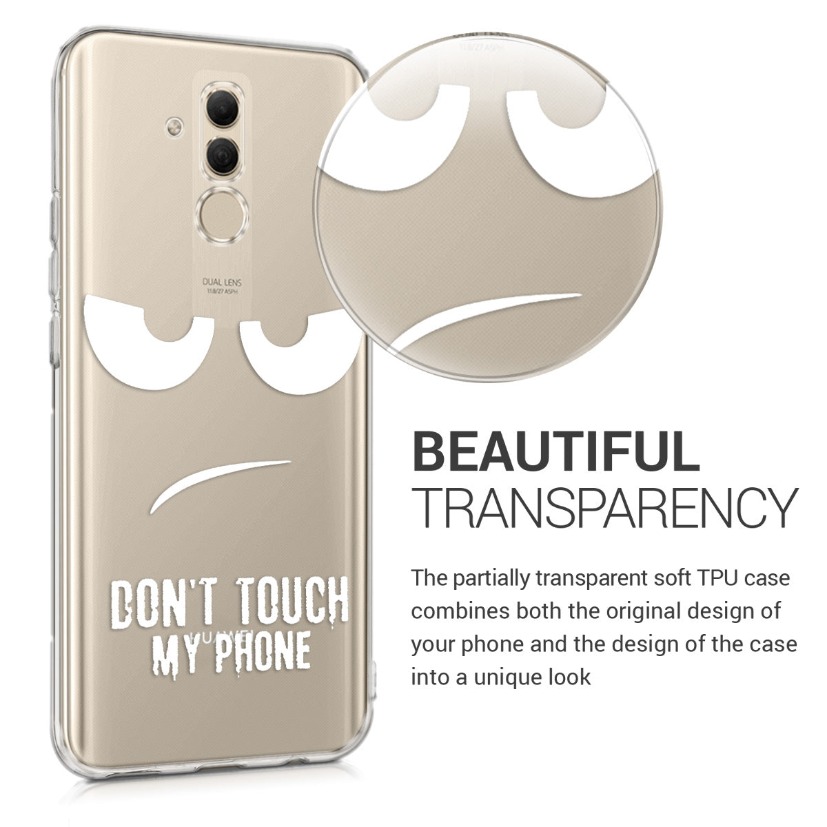 kwmobile Case Compatible with Huawei Mate 20 Lite - Silicone transparent