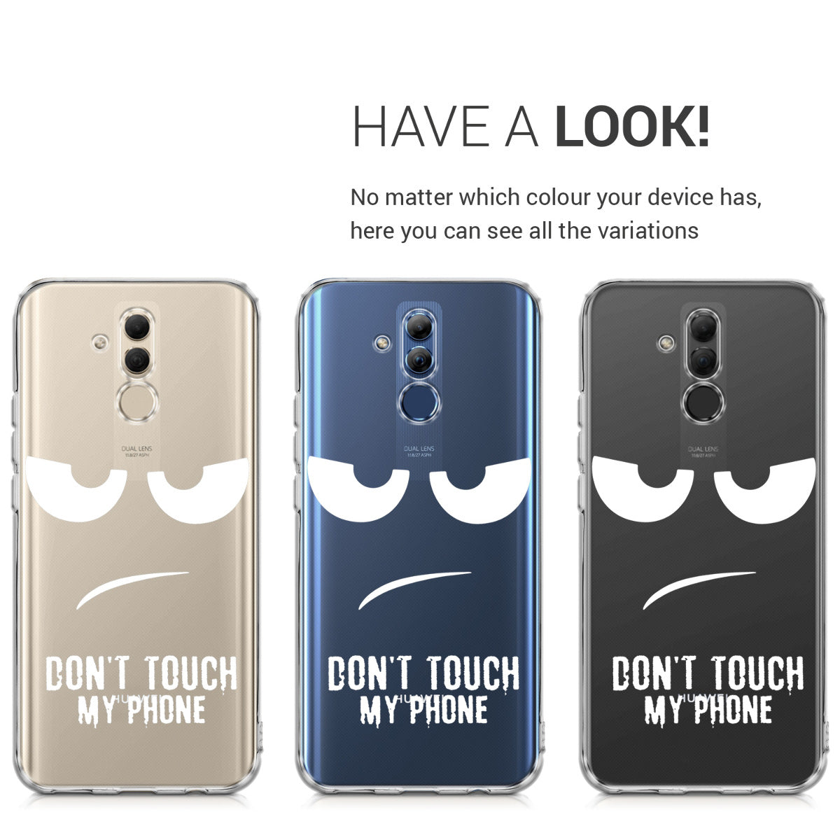 kwmobile Case Compatible with Huawei Mate 20 Lite - Silicone transparent