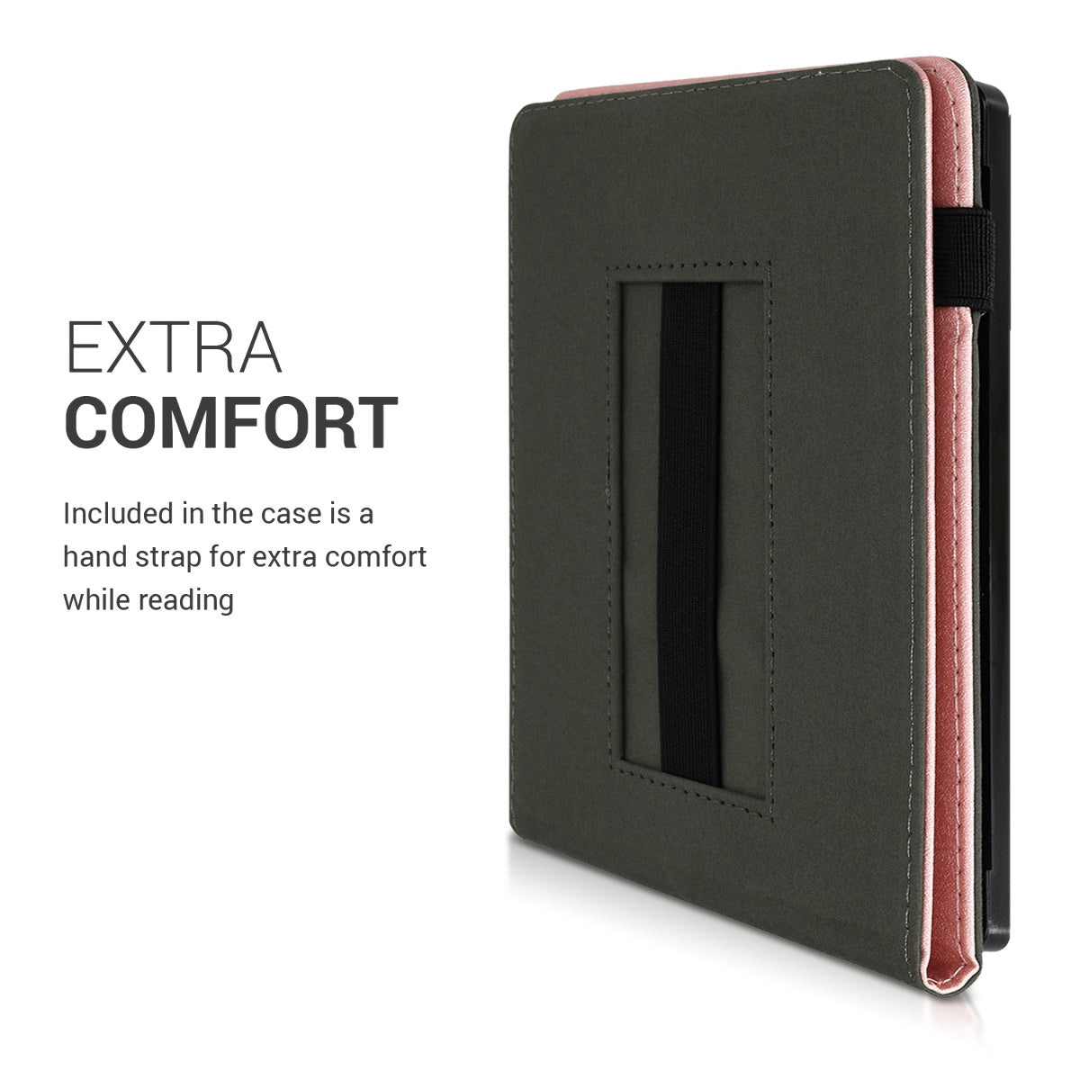 kwmobile Case compatible with Kobo Clara HD - e-Reader Cover with Loop Stand