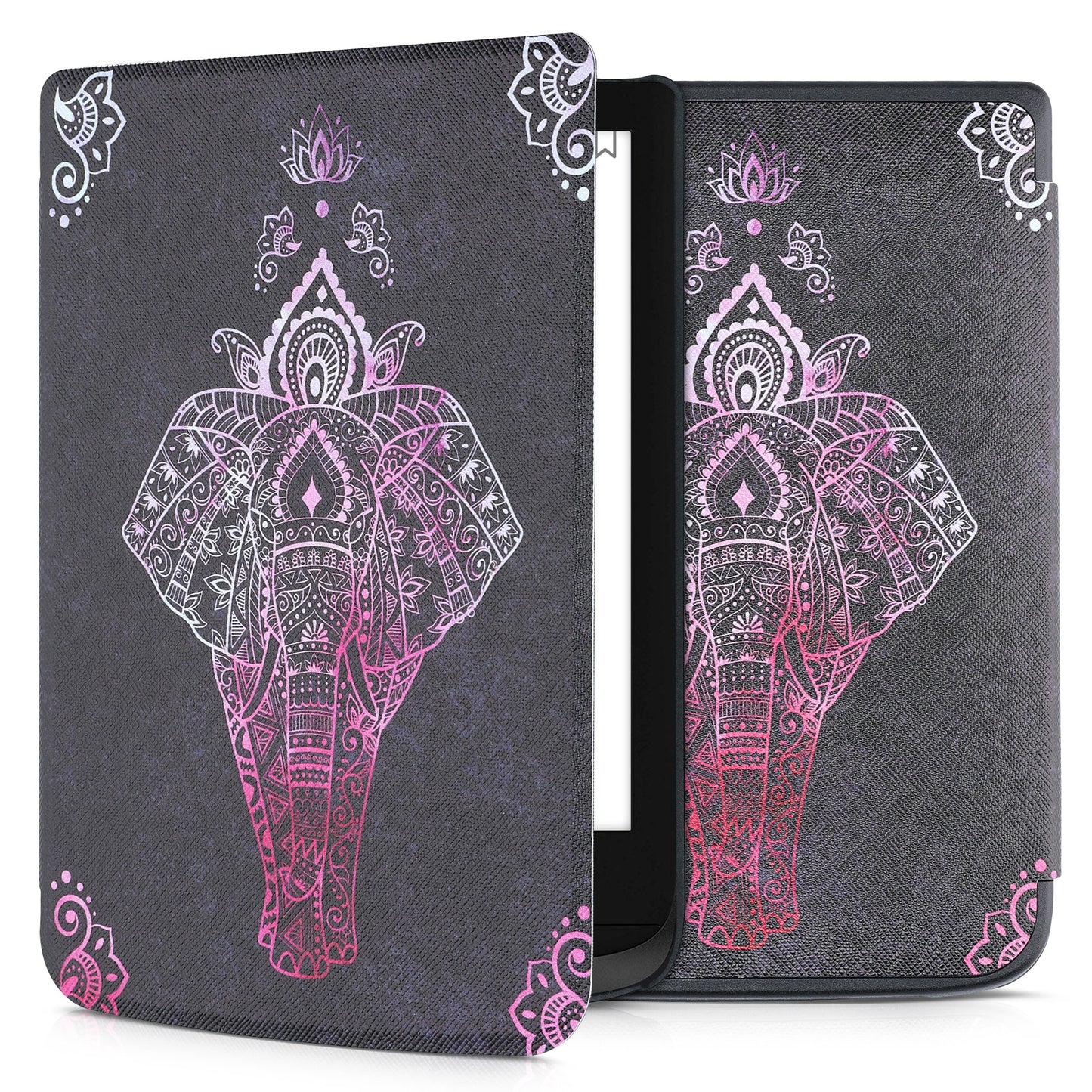 kwmobile Cover for Pocketbook Touch Lux 4/5/Touch HD 3/Color (2020)/ Vivlio Lux 5 Case - eReader Flip Case with Auto Sleep Function - Color Burst