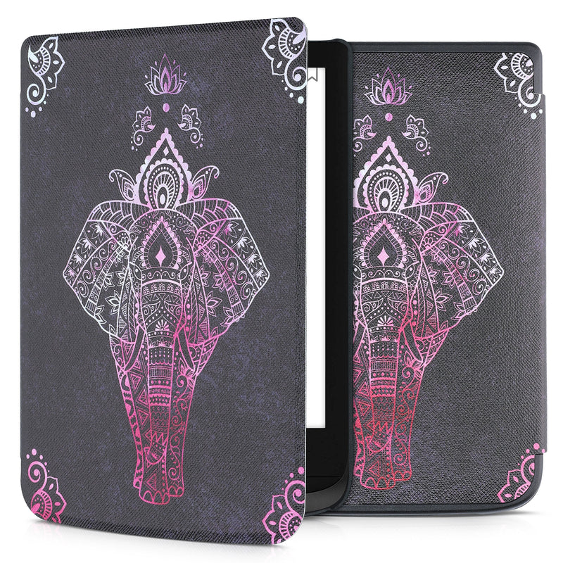 kwmobile Cover for Pocketbook Touch Lux 4/5/Touch HD 3/Color (2020)/ Vivlio Lux 5 Case - eReader Flip Case with Auto Sleep Function - Color Burst