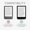 kwmobile Cover for Pocketbook Touch Lux 4/5/Touch HD 3/Color (2020)/ Vivlio Lux 5 Case - eReader Flip Case with Auto Sleep Function - Color Burst