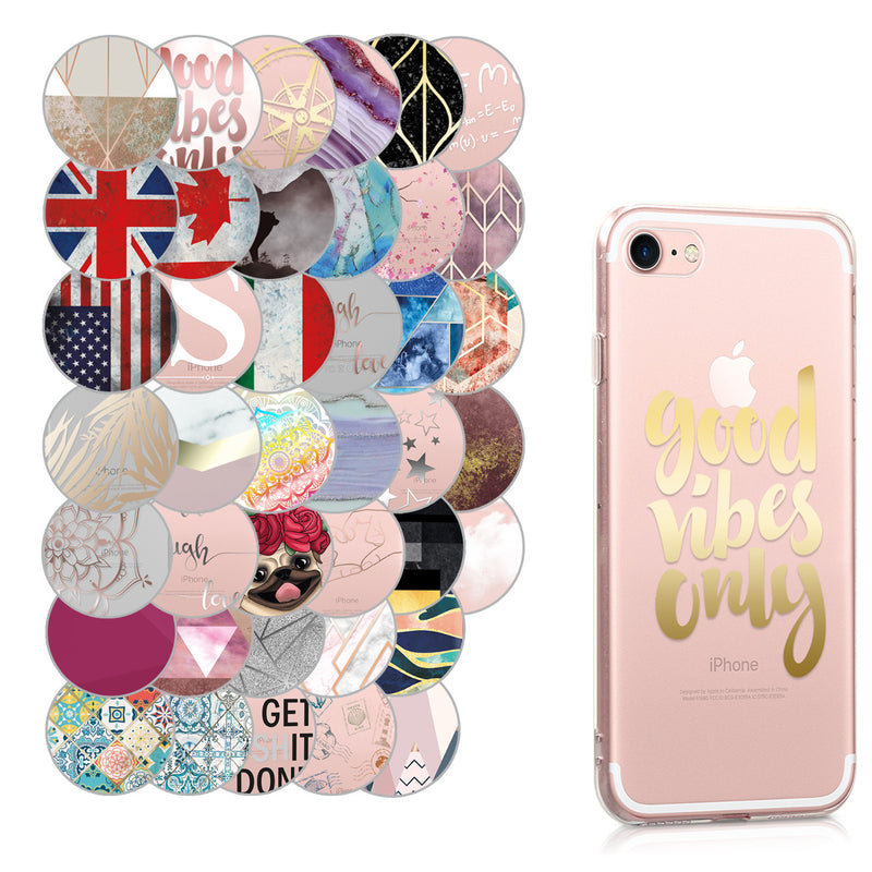 kwmobile Case Compatible with Apple iPhone SE (2022) / iPhone SE (2020) / iPhone 8 / iPhone 7 - Silicone Transparent Cover