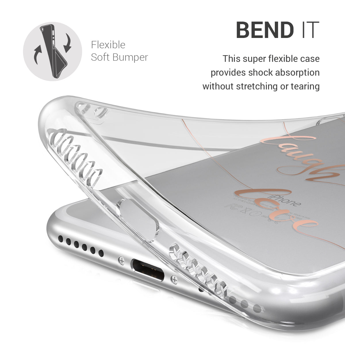 kwmobile Case Compatible with Apple iPhone SE (2022) / iPhone SE (2020) / iPhone 8 / iPhone 7 - Silicone Transparent Cover