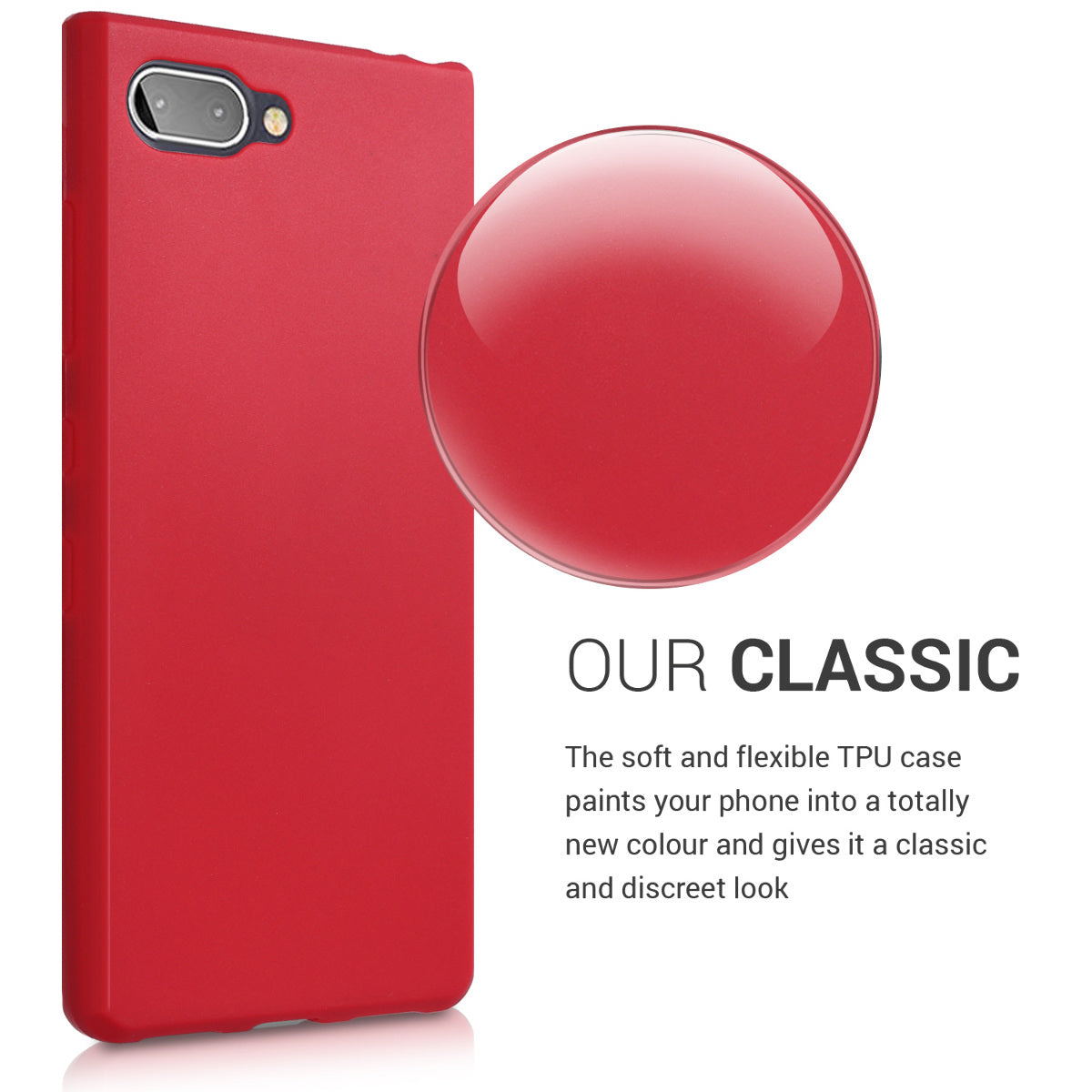 kwmobile Phone Case for Blackberry KEYtwo LE (Key2 LE) Case - Wireless Charging - Protective Cover